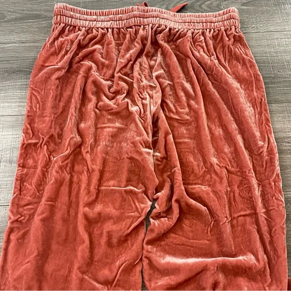 J Crew Velvet Jogger Pants Orange Peach Women Size 14 - Picture 4 of 6